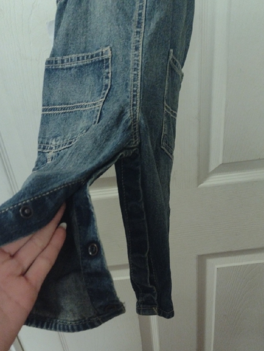 6m OshKosh Denim Overalls in  Blue Denim 100% Cotton New - Picture 3 of 5